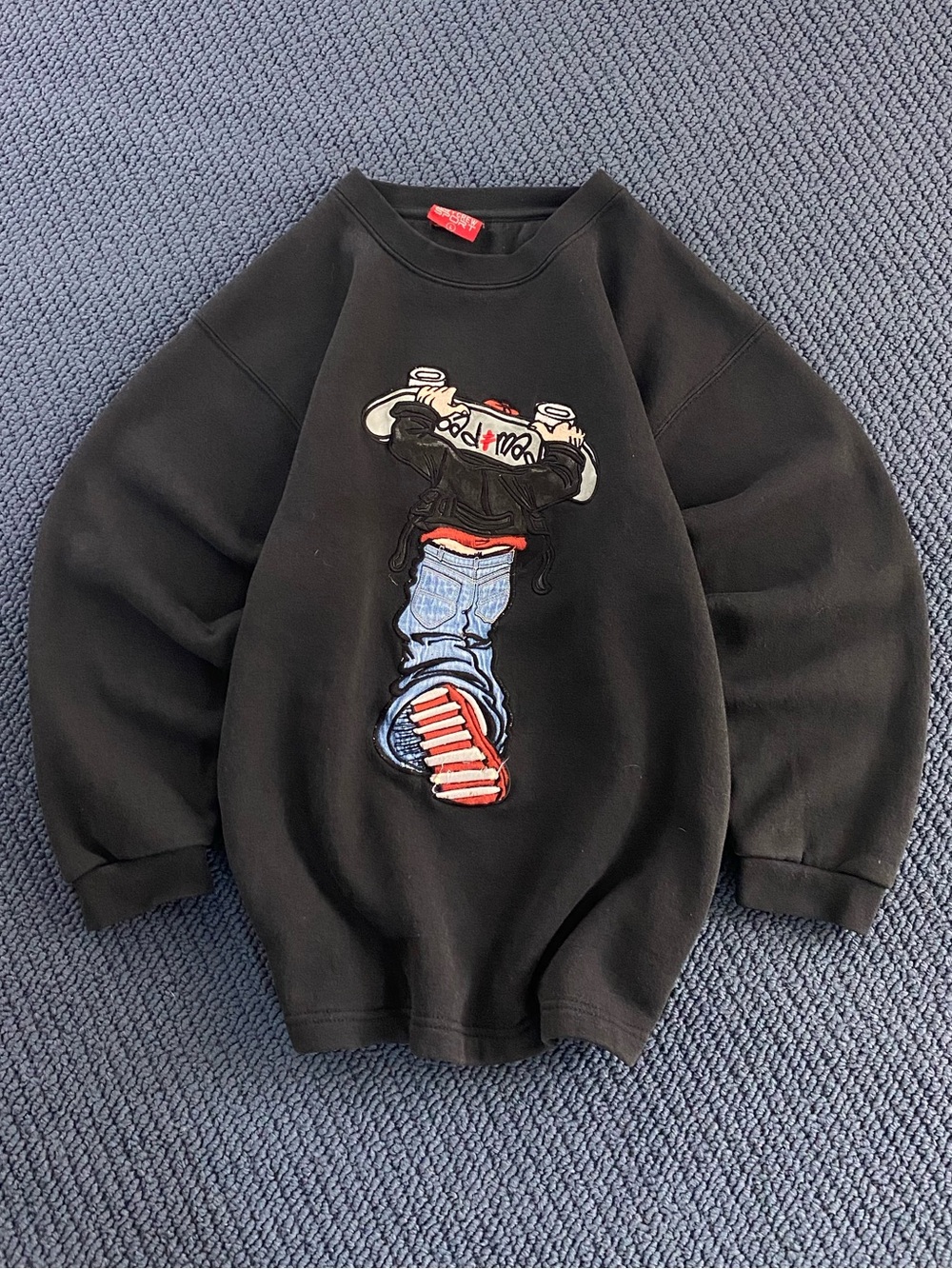 Y2k Embroidered Skater Crewneck